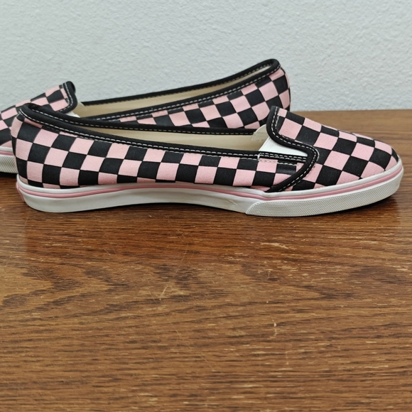 Y2K Rare KVD Vans Black Pink Women's 7.5 Slip On Ballet Shoes - Picture 6 of 12